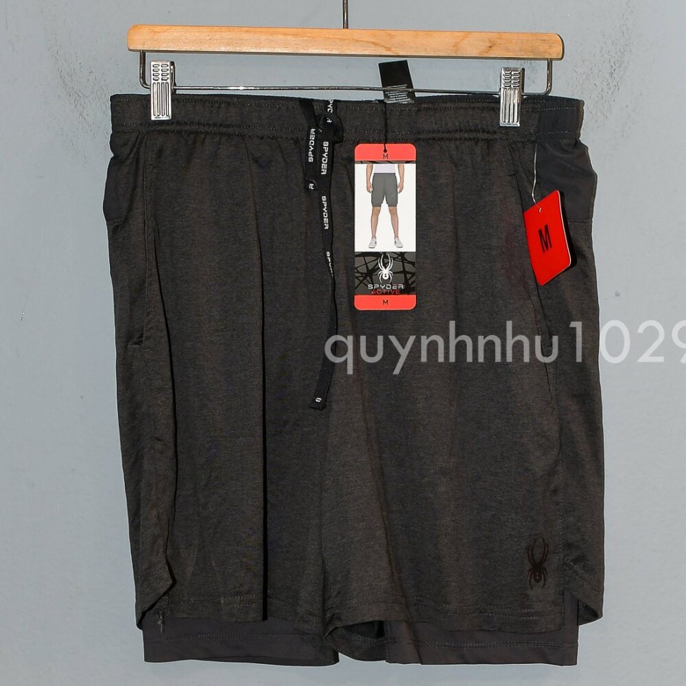 Spyder Men's tech Knit short in dark gray - Picture 2 of 9
